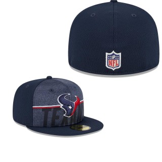 Men's Houston Texans Navy 2023 NFL Training Camp 59FIFTY Fitted Hat