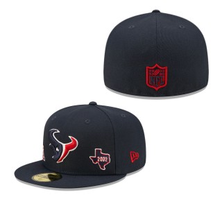 Men's Houston Texans Navy Identity 59FIFTY Fitted Hat