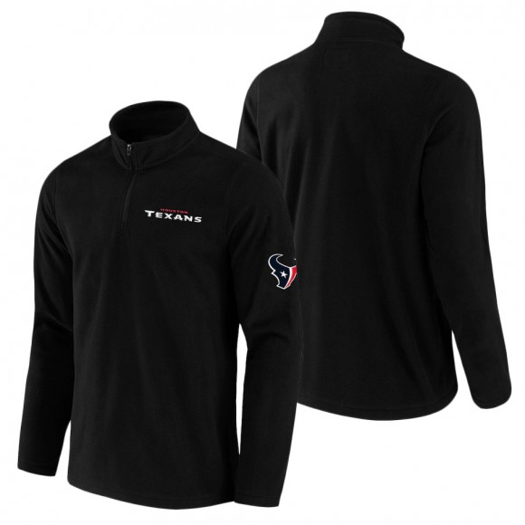 Men's Houston Texans NFL x Darius Rucker Collection by Fanatics Black Polar Fleece Quarter-Zip Jacket