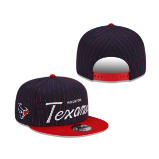 Houston Texans Pinstripe 9FIFTY Snapback Hat