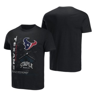 Men's Houston Texans NFL x Staple Black World Renowned T-Shirt