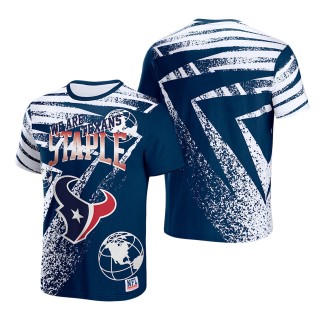 Men's Houston Texans NFL x Staple Navy All Over Print T-Shirt