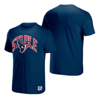 Men's Houston Texans NFL x Staple Navy Logo Lockup T-Shirt