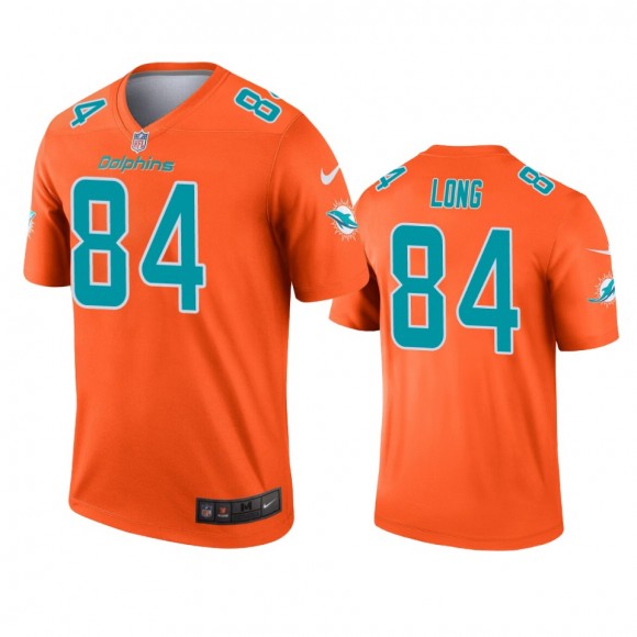 Miami Dolphins Hunter Long Orange Inverted Legend Jersey