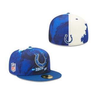 Indianapolis Colts 2022 Sideline Ink Dye 59FIFTY Fitted Hat