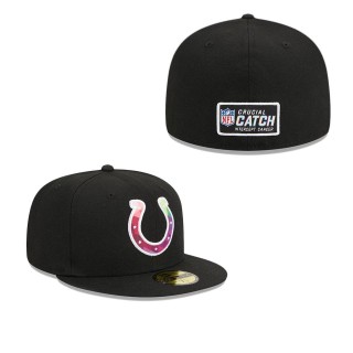Indianapolis Colts Black 2023 NFL Crucial Catch Fitted Hat