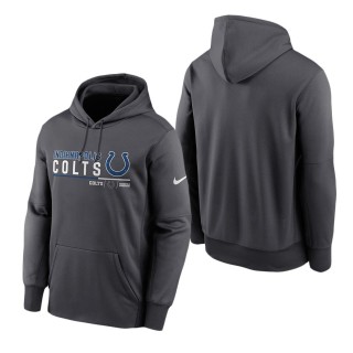 Men's Indianapolis Colts Anthracite Prime Logo Name Split Pullover Hoodie