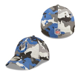 Men's Indianapolis Colts Camo 2022 NFL Training Camp Official 39THIRTY Flex Hat