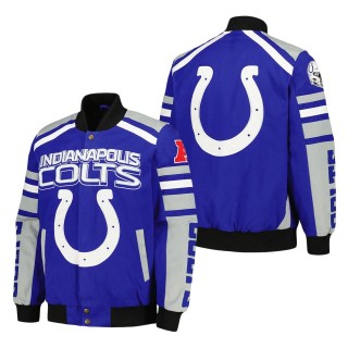 Indianapolis Colts G-III Sports by Carl Banks Royal Power Forward Racing Full-Snap Jacket