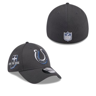 Indianapolis Colts Graphite 2024 NFL Draft 39THIRTY Flex Hat