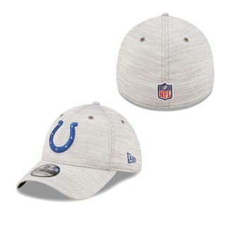 Men's Indianapolis Colts Gray 2022 NFL Training Camp Official Coach 39THIRTY Flex Hat