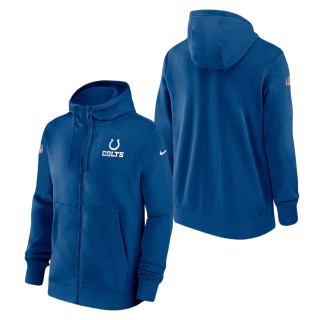 Indianapolis Colts Nike Blue Sideline Club Performance Full-Zip Hoodie