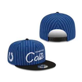 Indianapolis Colts Pinstripe 9FIFTY Snapback Hat