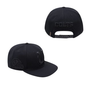 Men's Indianapolis Colts Pro Standard Triple Black Snapback Hat