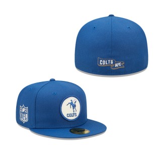Men's Indianapolis Colts Royal 2022 Sideline 59FIFTY Historic Fitted Hat