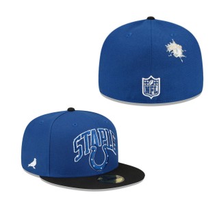 Men's Indianapolis Colts Royal White NFL x Staple Collection 59FIFTY Fitted Hat