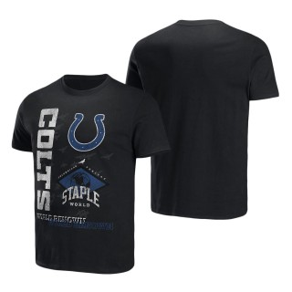 Men's Indianapolis Colts NFL x Staple Black World Renowned T-Shirt