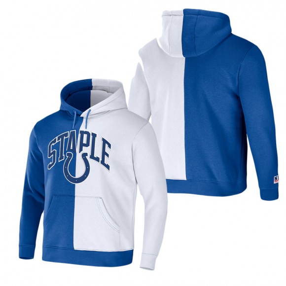 Men's Indianapolis Colts NFL x Staple Blue Split Logo Pullover Hoodie