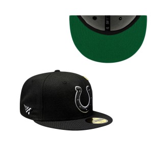 Men's Indianapolis Colts x Paper Planes Black 59FIFTY Fitted Hat