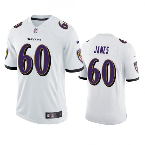 Ja'Wuan James Baltimore Ravens White Vapor Limited Jersey