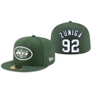 New York Jets Jabari Zuniga Green Omaha 59FIFTY Fitted Hat