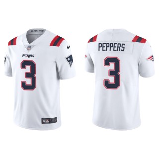 Men's New England Patriots Jabrill Peppers White Vapor Limited Jersey