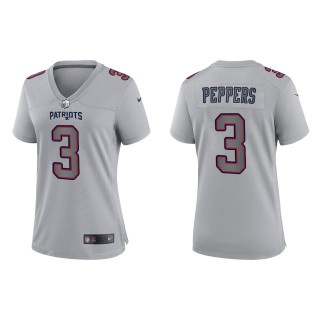 Jabrill Peppers Women's New England Patriots Gray Atmosphere Fashion Game Jersey