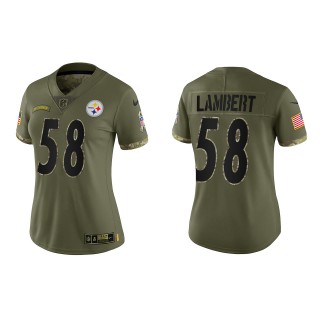 Jack Lambert Women's Pittsburgh Steelers Olive 2022 Salute To Service Limited Jersey