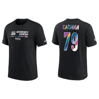 Jackson Carman Cincinnati Bengals Black 2022 NFL Crucial Catch Performance T-Shirt