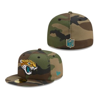 Men's Jacksonville Jaguars New Era Camo Woodland 59FIFTY Fitted Hat
