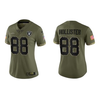 Jacob Hollister Women's Las Vegas Raiders Olive 2022 Salute To Service Limited Jersey