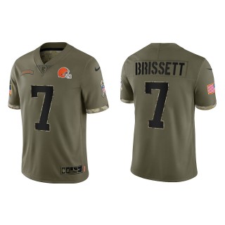 Jacoby Brissett Cleveland Browns Olive 2022 Salute To Service Limited Jersey