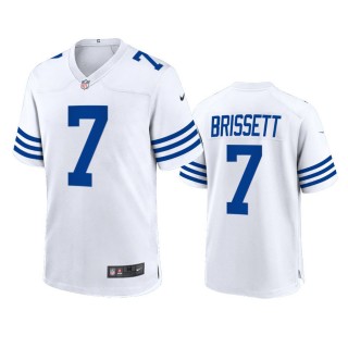 Indianapolis Colts Jacoby Brissett 2021 White Throwback Game Jersey