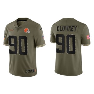 Jadeveon Clowney Cleveland Browns Olive 2022 Salute To Service Limited Jersey