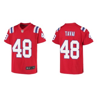 Jahlani Tavai Youth New England Patriots Red Game Jersey