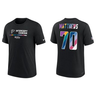 Jake Matthews Atlanta Falcons Black 2022 NFL Crucial Catch Performance T-Shirt