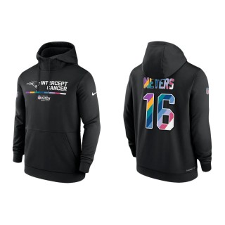 Jakobi Meyers New England Patriots Black 2022 NFL Crucial Catch Therma Performance Pullover Hoodie