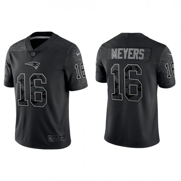 Jakobi Meyers New England Patriots Black Reflective Limited Jersey
