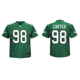 Jalen Carter Youth Eagles Kelly Green Alternate Game Jersey