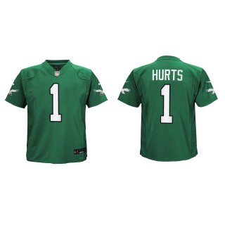 Jalen Hurts Youth Eagles Kelly Green Alternate Game Jersey