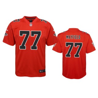 Atlanta Falcons Jalen Mayfield Red Color Rush Game Jersey