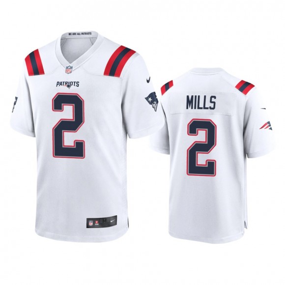 New England Patriots Jalen Mills White Game Jersey