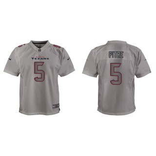 Jalen Pitre Youth Houston Texans Gray Atmosphere Game Jersey
