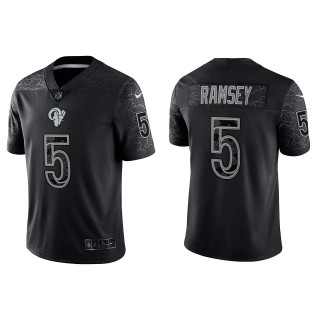 Jalen Ramsey Los Angeles Rams Black Reflective Limited Jersey