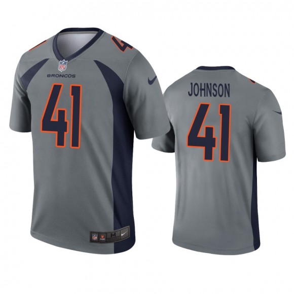 Denver Broncos Jamar Johnson Gray Inverted Legend Jersey