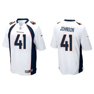Men's Denver Broncos Jamar Johnson White Game Jersey