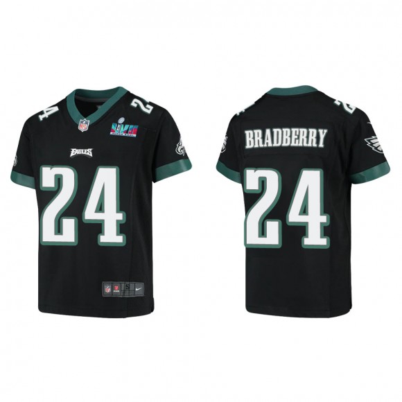 James Bradberry Youth Philadelphia Eagles Super Bowl LVII Black Game Jersey