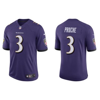 Men's Baltimore Ravens James Proche Purple Vapor Limited Jersey