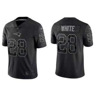 James White New England Patriots Black Reflective Limited Jersey