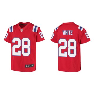 James White Youth New England Patriots Red Game Jersey